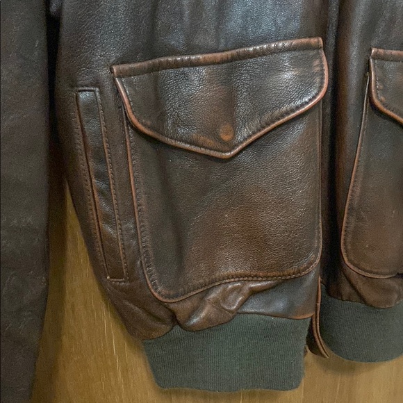 US Wings Brown Leather Jacket - Picture 3 of 16